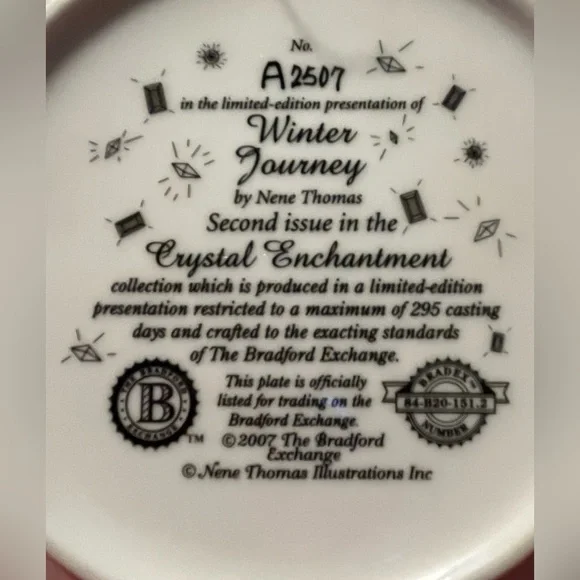 Limited Edition Crystal Enchantments Winter Journey Plate - Picture 7 of 8